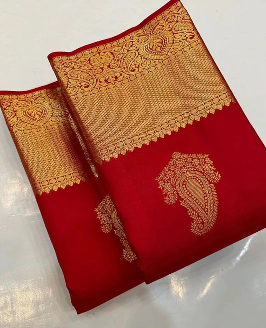 Red pure silk kanjivaram saree